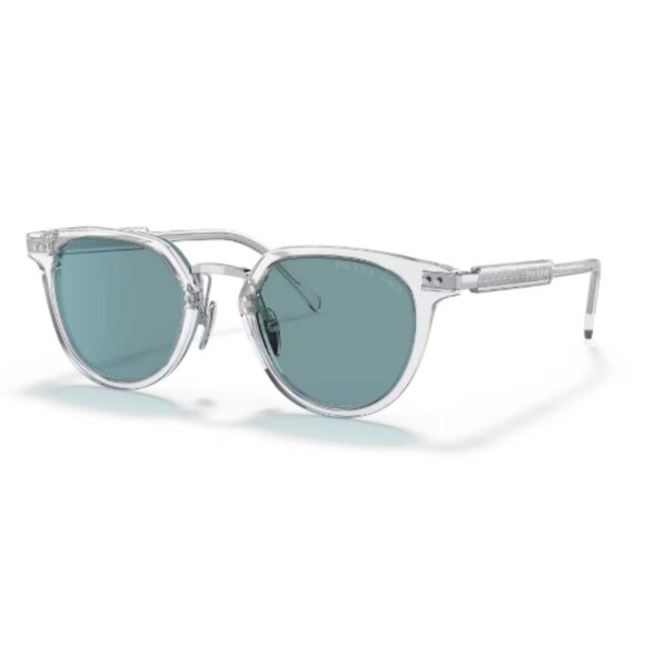 NEW PRADA PR17YS 2AZ04D Crystal/Green Polarized SUNGLASSES PRADA SPR 17YS - Picture 2 of 5